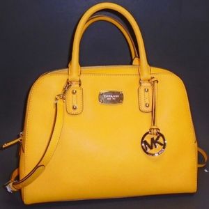 MK Vintage yellow Saffiano leather bag